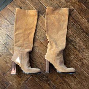 Sam Eldeman knee high suede boots